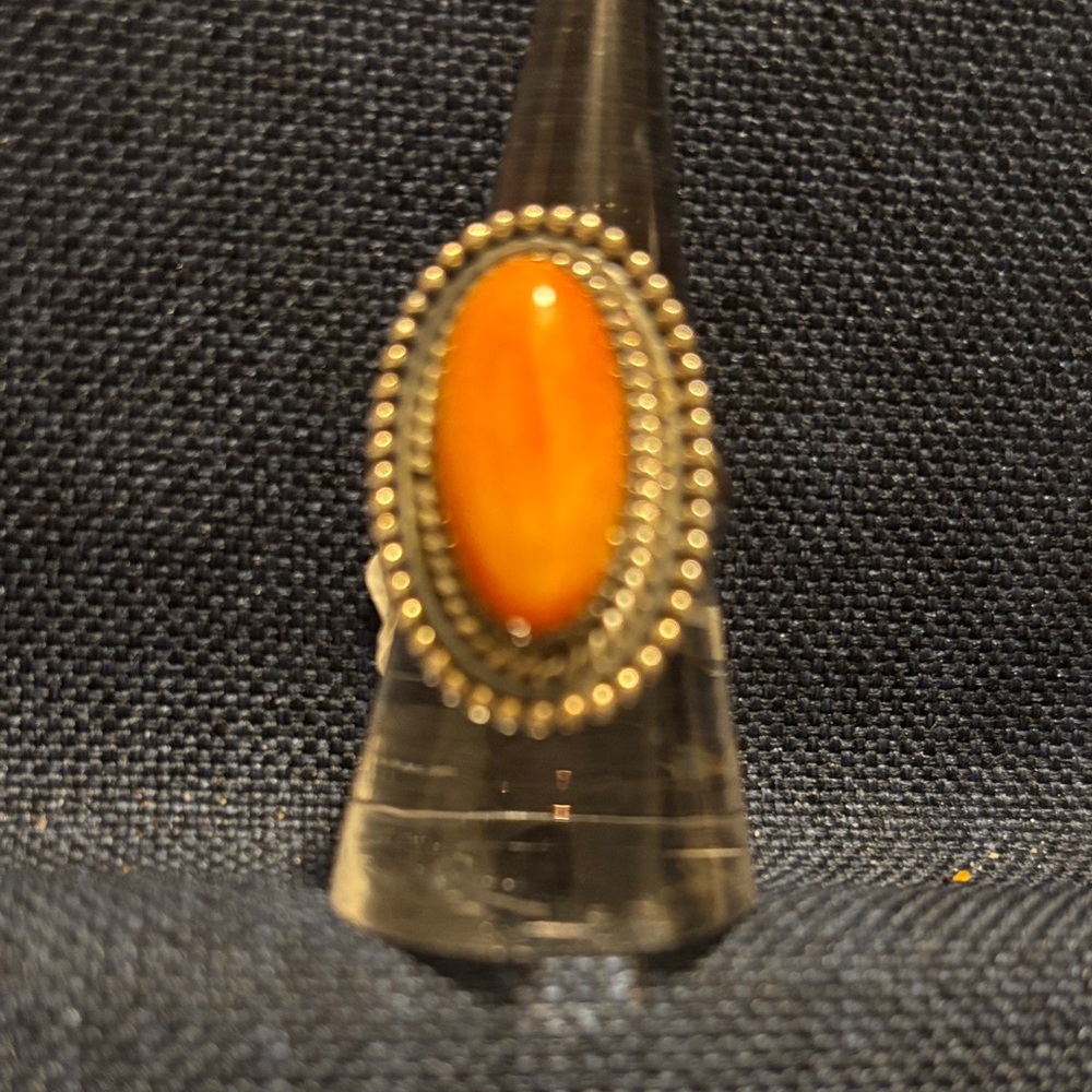 Spiny oyster sterling silver ring